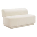 Anese Loveseat Zuo 110484 | Shearling Style Polyester Fabric, Pine Wood | Multigrain Beige