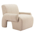 Rura Accent Chair Zuo 110486 | Textured Polyester Fabric, Pine Wood | Heathered Beige