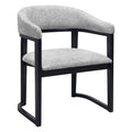 Anasa Dining Chair Zuo 110499 | Poly Linen Fabric, Rubberwood | Gray