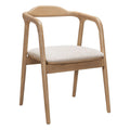 Hosoi Dining Chair Zuo 110511 | Poly Linen Fabric, Rubberwood | Beige