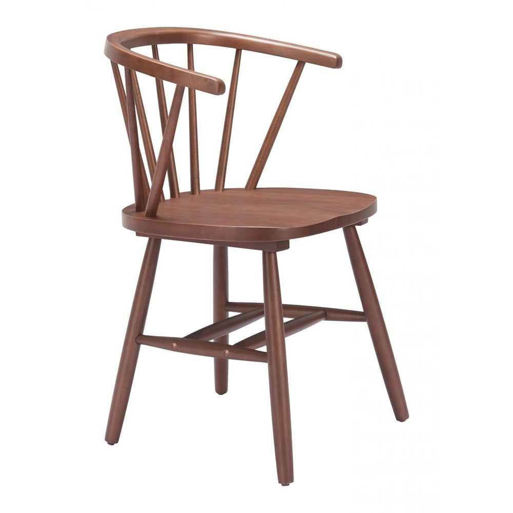 Stenger Dining Chair Zuo 110519 | Painted Rubberwood | Walnut