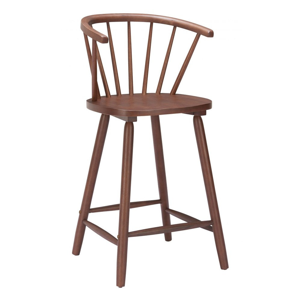 Stenger Counter Stool Zuo 110521 | Painted Rubberwood | Walnut