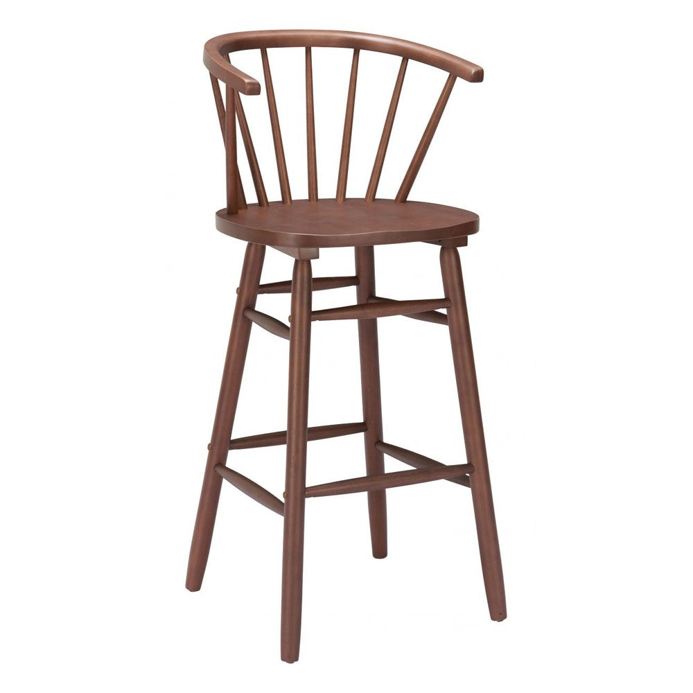 Stenger Barstool Zuo 110523 | Painted Rubberwood | Walnut