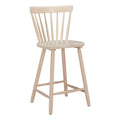 Tyce Counter Stool Zuo 110527 | Whitewashed Rubberwood | Natural