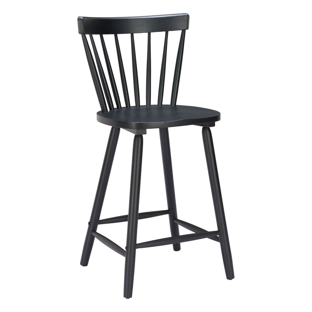 Tyce Counter Stool Zuo 110528 | Painted Rubberwood | Black