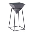 Pira Side Table Zuo 110533 | MDF, Powder Coated Steel | Black