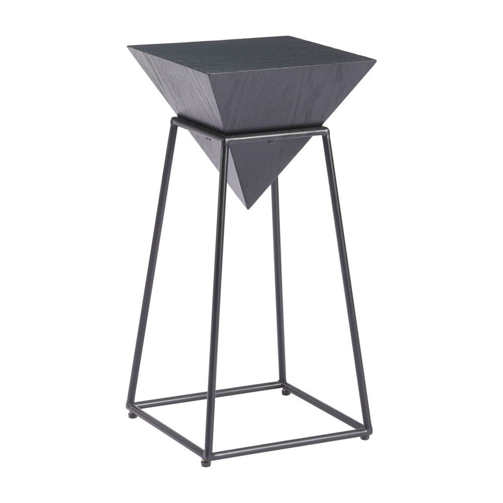 Pira Side Table Zuo 110533 | MDF, Powder Coated Steel | Black
