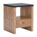 Nat T Side Table Zuo 110542 | Wood Veneer MDF | Black