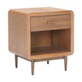 Vidaz Side Table Zuo 110543 | Wood Veneer MDF, Powder Coated Steel | Brown