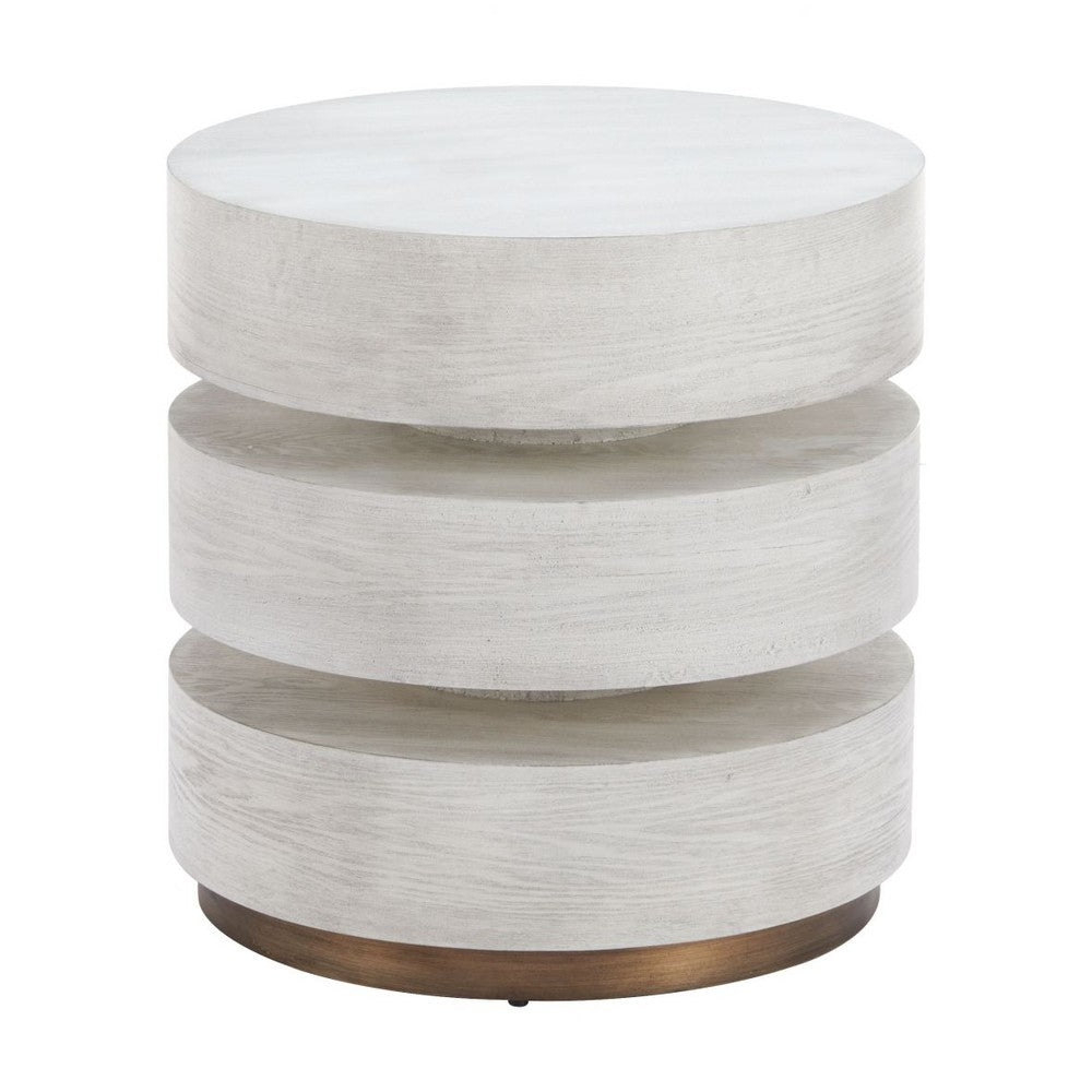 Laha Side Table Zuo 110545 | Wood Veneer MDF, Powder Coated Steel | Oak White