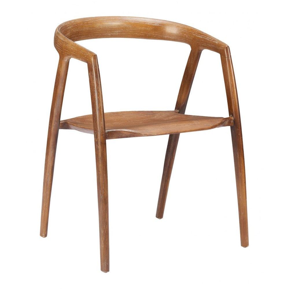 Ziran Dining Chair Zuo 110549 | Elm Wood | Walnut