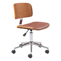 Duravel Office Chair Zuo 110562 | Faux Leather, Electroplated Steel | Brown