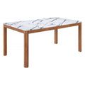 Jemy Dining Table Zuo 110588 | Faux Marble Rubberwood, Rubberwood | White