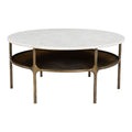 Bild Coffee Table Zuo 110595 | Natural Marble, Forged Iron | White & Brass