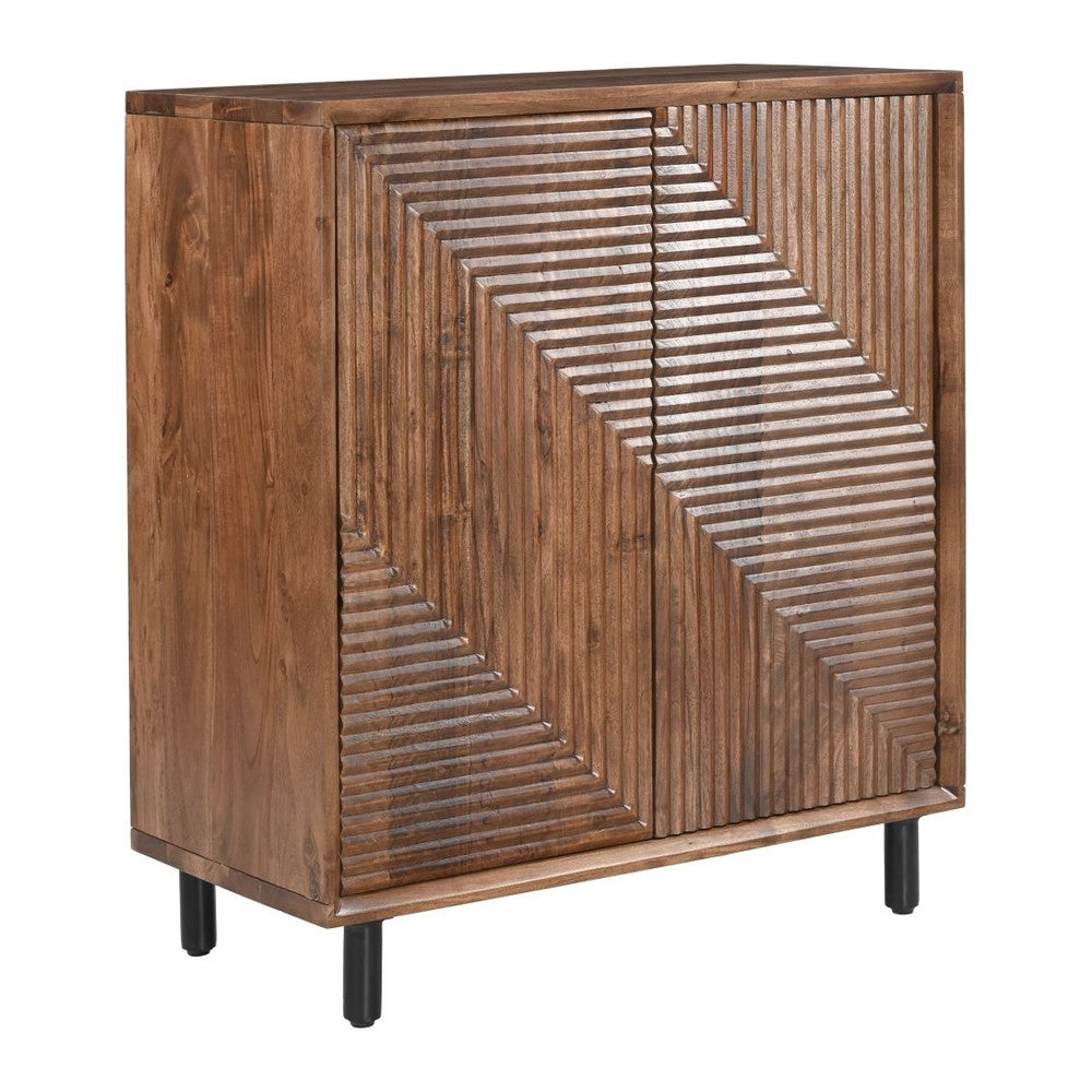 Jatil Cabinet Zuo 110611 | Laminated Solid Acacia Wood, MDF, Powder Coated Steel | Walnut