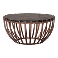 Kafig Coffee Table Zuo 110615 | Recycled Sand Cast Glass, Powder Coated Iron | Bronze