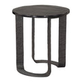 Divin Side Table Zuo 110616 | Recycled Sand Cast Glass, Aluminum | Black