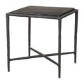 Cloe Side Table Zuo 110619 | Recycled Sand Cast Glass, Aluminum | Black