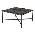 Cloe Coffee Table Zuo 110620 | Recycled Sand Cast Glass, Aluminum | Black