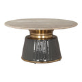 Glasa Coffee Table Zuo 110626 | Natural Marble, MDF, Electroplated Iron | Multicolor