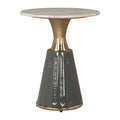 Glasa Side Table Zuo 110627 | Natural Marble, MDF, Electroplated Iron | Multicolor