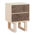 Aremi Nightstand Zuo 110637 | MDF, Whitewashed MDF | Brown & Whitewashed