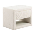 Baris Nightstand Zuo 110652 | Textured Polyester Fabric, MDF, 100% Polypropylene | Ivory