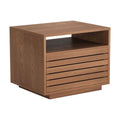 Slit Nightstand Zuo 110653 | Rubberwood, MDF | Walnut
