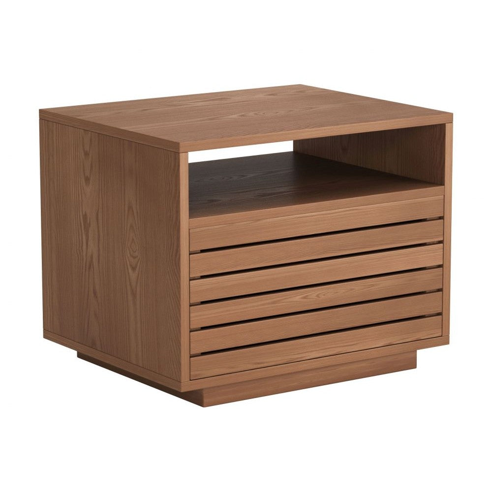 Slit Nightstand Zuo 110653 | Rubberwood, MDF | Walnut