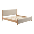 Hadi King Bed Zuo 110671 | Textured Polyester Fabric, MDF | Beige & Natural