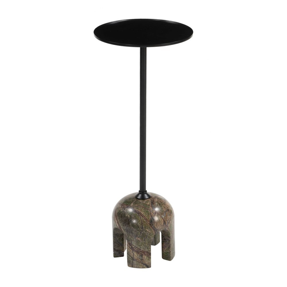 Kask Side Table Zuo 110674 | Painted Iron, Natural Marble | Multicolor