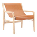 Doek Accent Chair Zuo 110685 | 100% Leather, Rubberwood | Ta n
