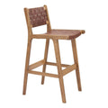 Feder Barstool Zuo 110693 | 100% Leather, Rubberwood | Brown