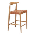 Bandani Counter Stool Zuo 110698 | 100% Leather, Rubberwood | Ta n
