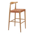 Bandani Barstool Zuo 110699 | 100% Leather, Rubberwood | Ta n