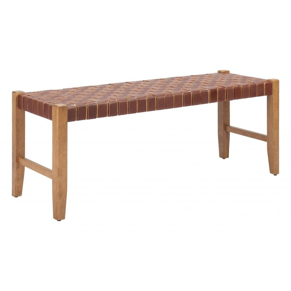 Bandani Bench Zuo 110700 | 100% Leather, Rubberwood | Brown