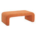 Nendo Bench Zuo 110702 | Printed Polyester Fabric, Rubberwood, MDF | Abstract Orange