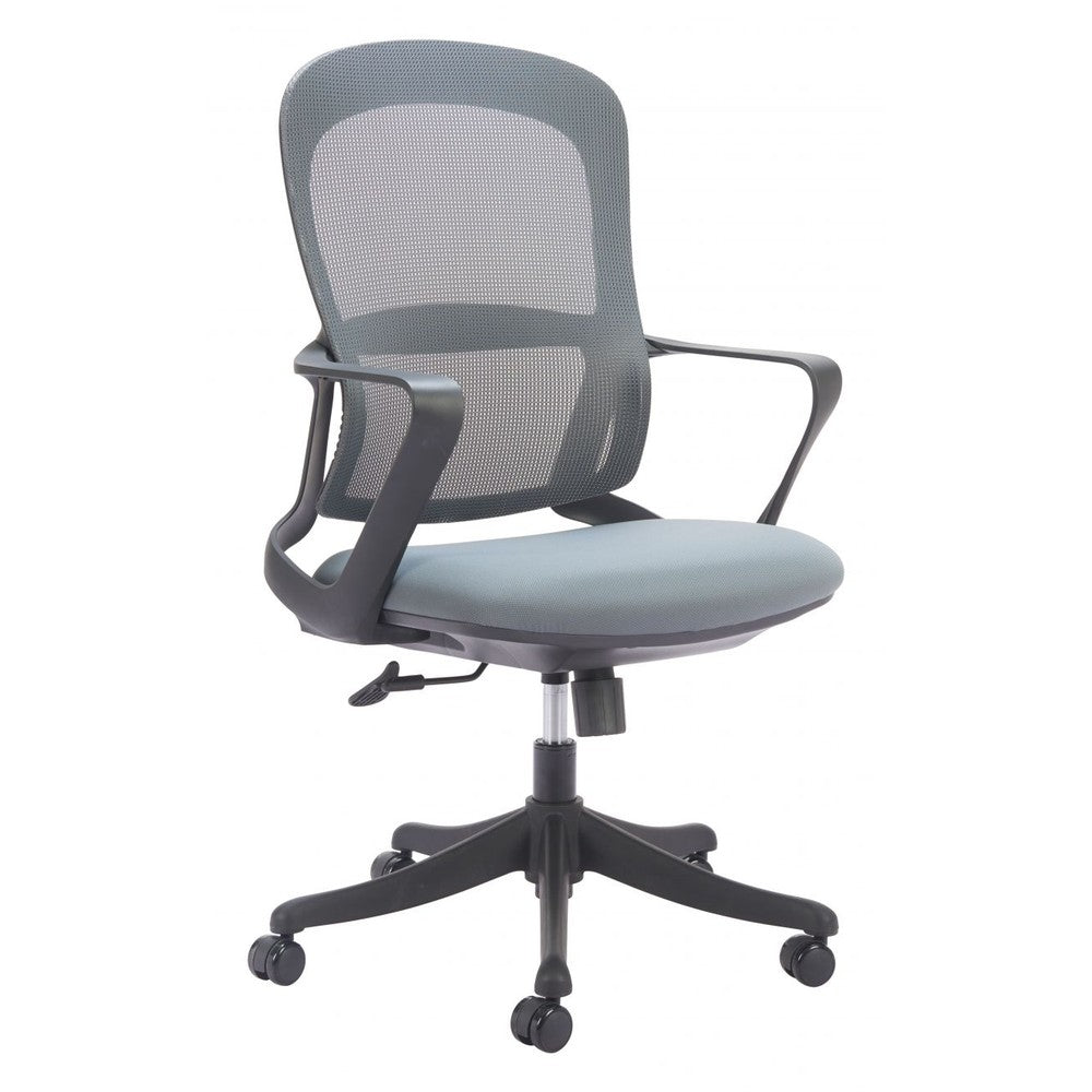 Delo Office Chair Zuo 110703 | Mesh Fabric, Steel, Nylon | Gray