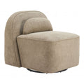 Kakao Swivel Chair Zuo 110707 | Shearling Style Polyester Fabric, MDF, Powder Coated Steel | Olive Brown