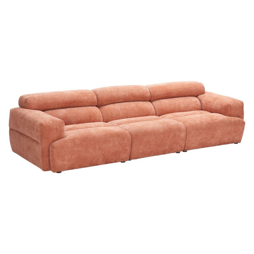 Alis Modular Sectional Zuo 110708 | Polyester Fabric, MDF, 100% Polypropylene | Orange