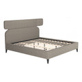 Dusa King Bed Zuo 110714 | Polyester Fabric, Rubberwood, MDF, Translucent Acrylic | Olive Brown