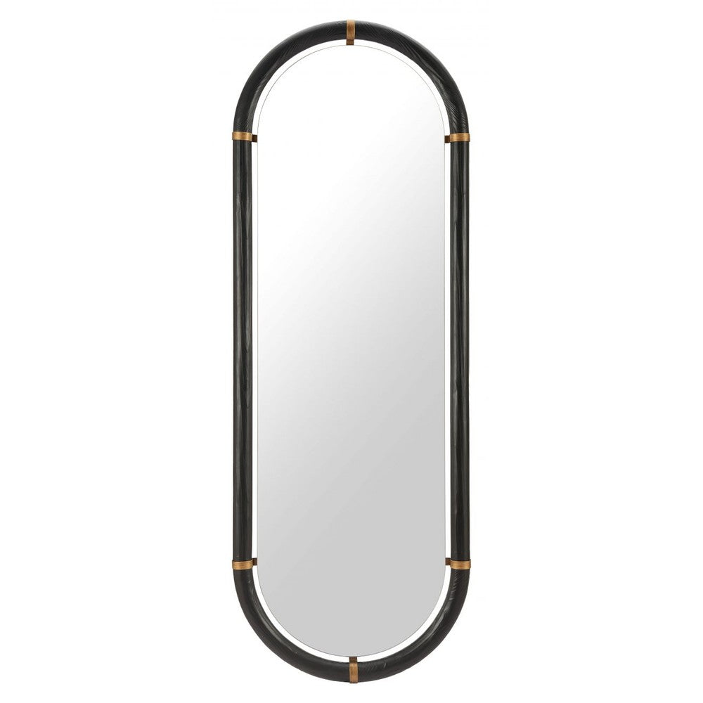 Brilo Mirror Zuo 110721 | Fir Wood, Mirror Glass, Steel | Black