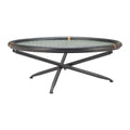Aneis Coffee Table Zuo 110724 | Tempered Rippled Glass, Fir Wood, Steel | Black