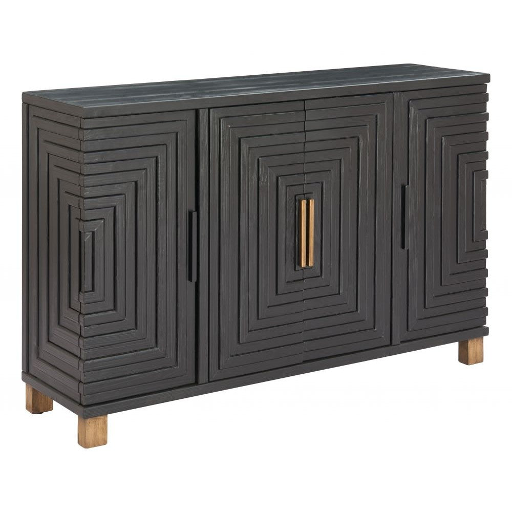 Trazo Cabinet Zuo 110727 | Fir Wood, MDF | Black