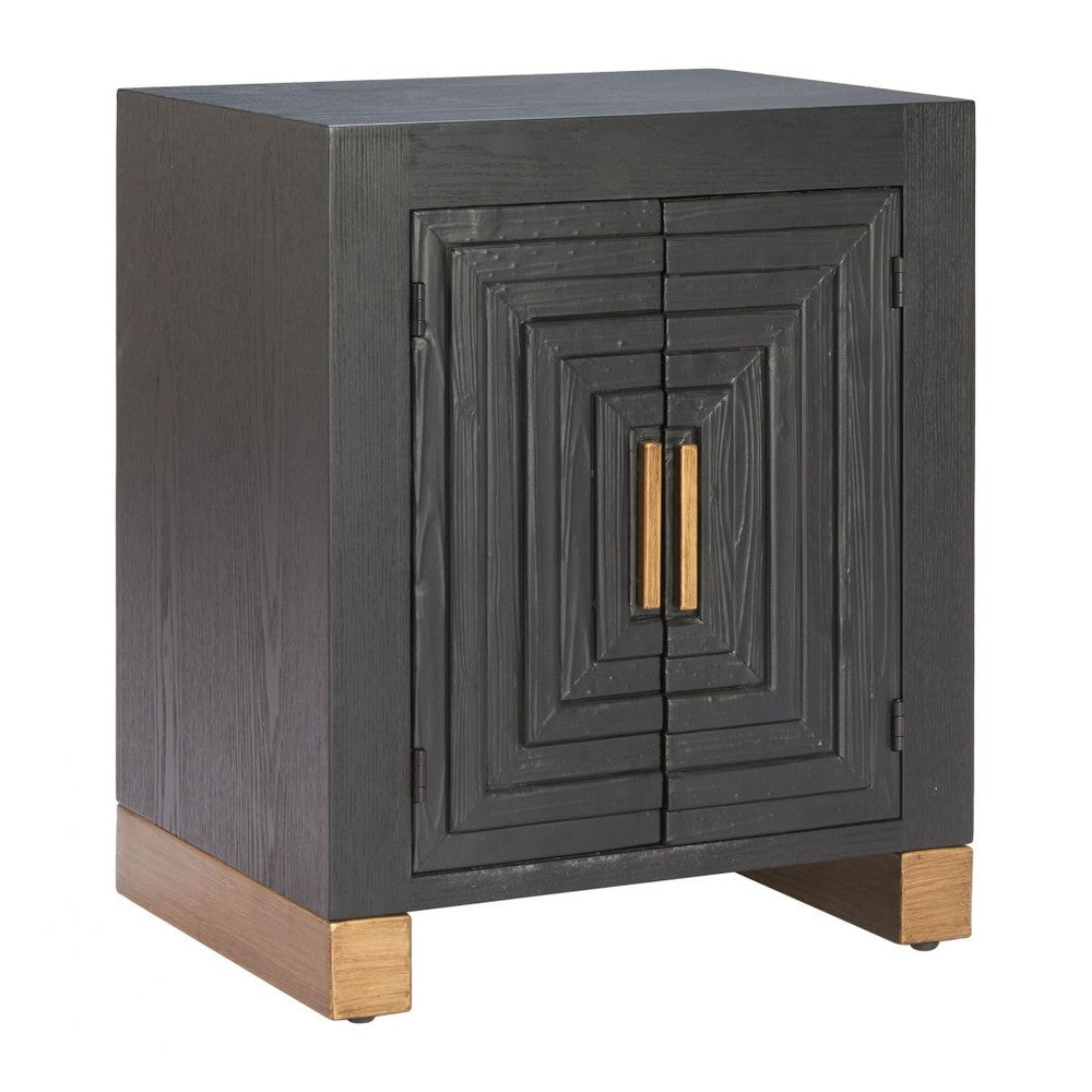 Trazo Side Table Zuo 110729 | Fir Wood, MDF | Black