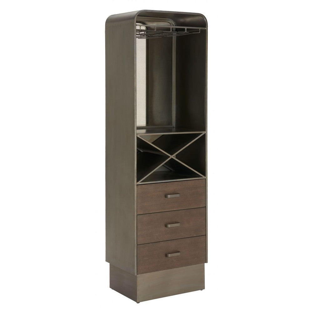 Hole Bar Cabinet Zuo 110732 | Fir Wood, MDF, Mirror Glass, Steel | Bronze