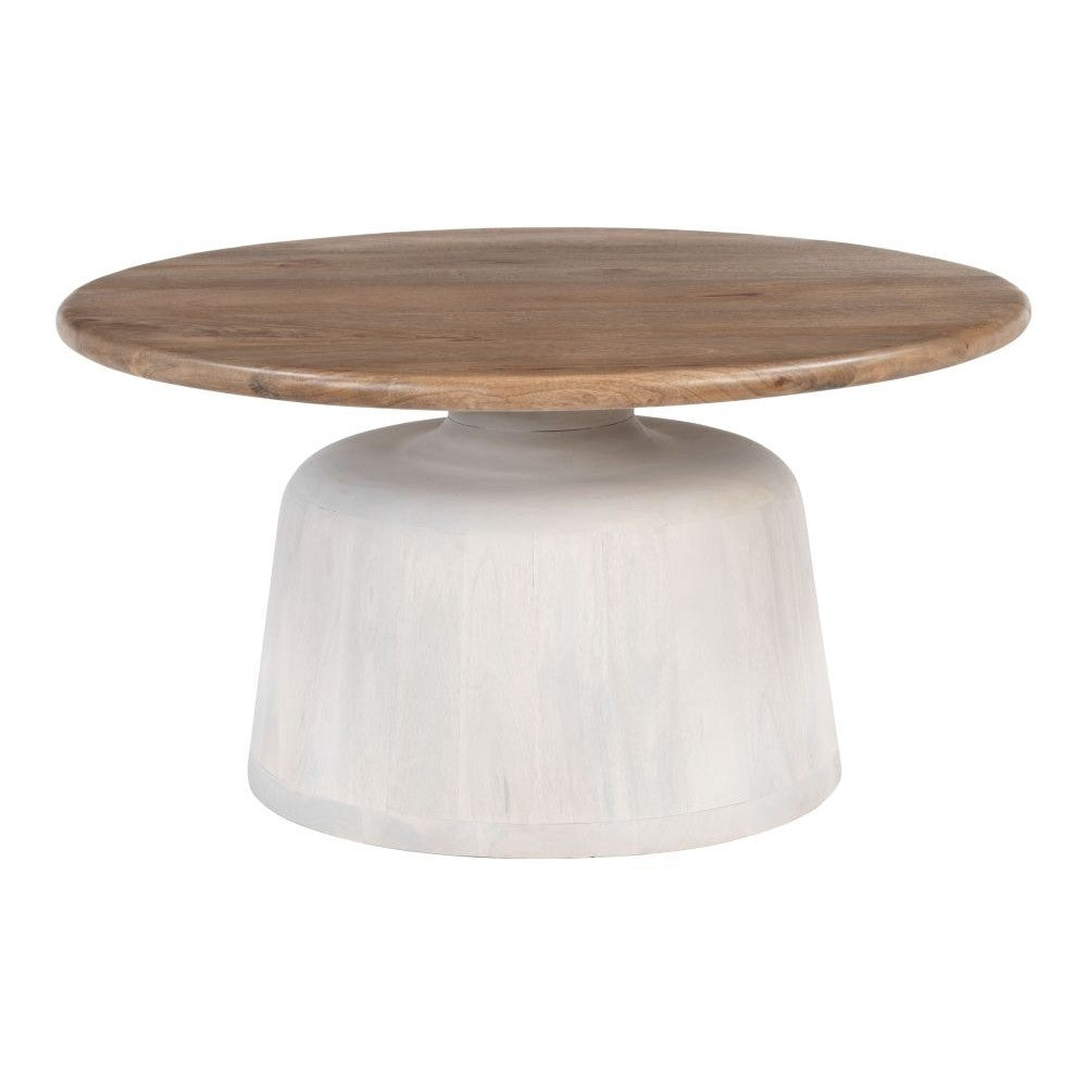 Goblet Coffee Table Zuo 110733 | Mango Wood | Brown & White
