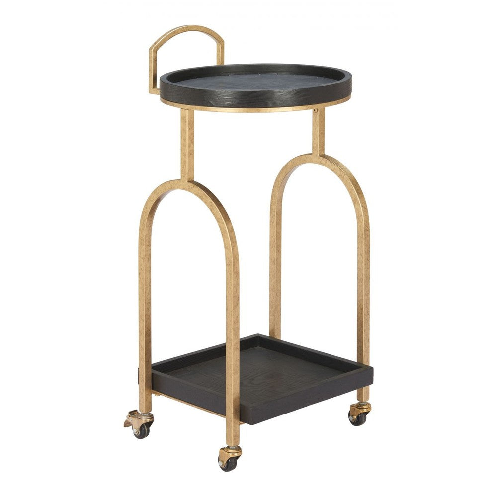 Zukei Bar Cart Zuo 110744 | Oak Wood, Steel | Black