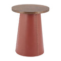 Dikis Side Table Zuo 110747 | Ash Veneer MDF, Faux Leather | Brown