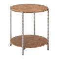 Adna Side Table Zuo 110750 | Burl Veneer MDF, Hammered Steel | Brown